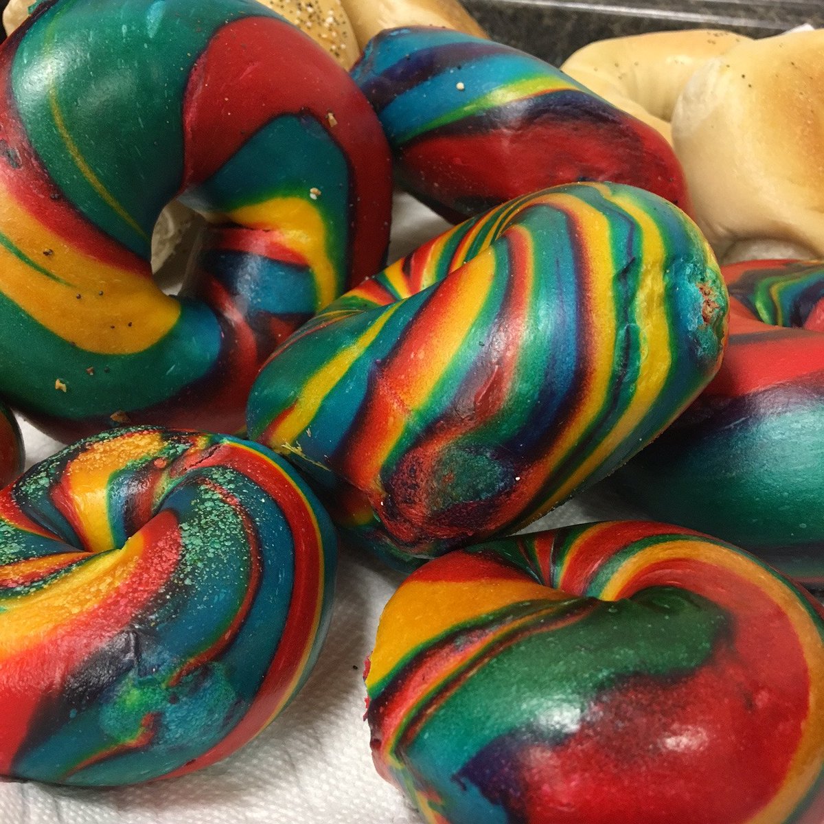 RITTA_agency's tweet photo. Rainbow everything here at Ritta on this beautiful day! Happy Friday! #RITTAlife #agencylife #marketing #adagency #funagency #bagels https://t.co/eA3vZ8si5a