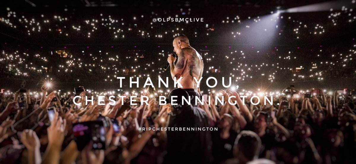 olpsbmclive's tweet photo. We're so sorry we couldn't help you the same way you helped us. Rest In Peace. #RIPChesterBennington https://t.co/RMKiuD95AO