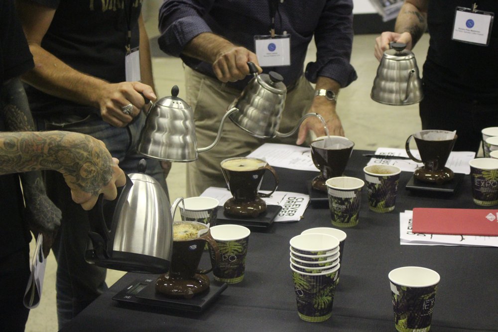 AstoriaCMA's tweet photo. One of the methods participants of the #CTGsummit could experience was #dripbrewing. @coffeetechguild #coffeetechniciansguild https://t.co/eqTq1ofMKG