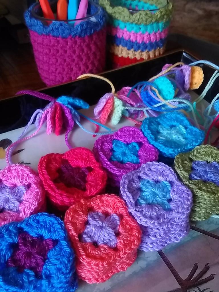 LjHemming's tweet photo. Lots of lovely #grannysquares for my summer harmony blanket by #attic24 https://t.co/UDNbHbhifI