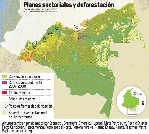 Hablé con <a href="/LuisGMurillo/">Luis Gilberto Murillo</a> sobre foto que muestra la cantidad de solicitudes mineras en Amazonia, región + deforestada. bit.ly/2uIkIvs