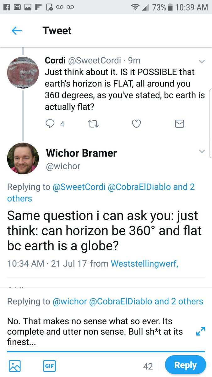 SweetCordi's tweet photo. Idk.. what do you guys think? I think the horizon is flat because we live on a  #flatearth ... #earthisnotmoving #earthisnotround #itsflatAF https://t.co/hVK9qgvjQq