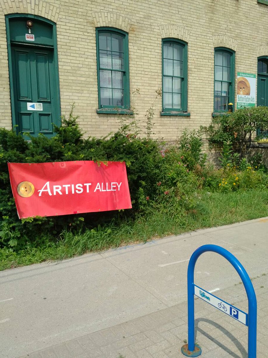 BFactoryArts's tweet photo. Set up in #artistalley has begun! Visit #uptownwaterloo for Jazz Fest and swing down Artist Alley while you are here! #buttonfactoryarts https://t.co/Mlj6OWOtOy