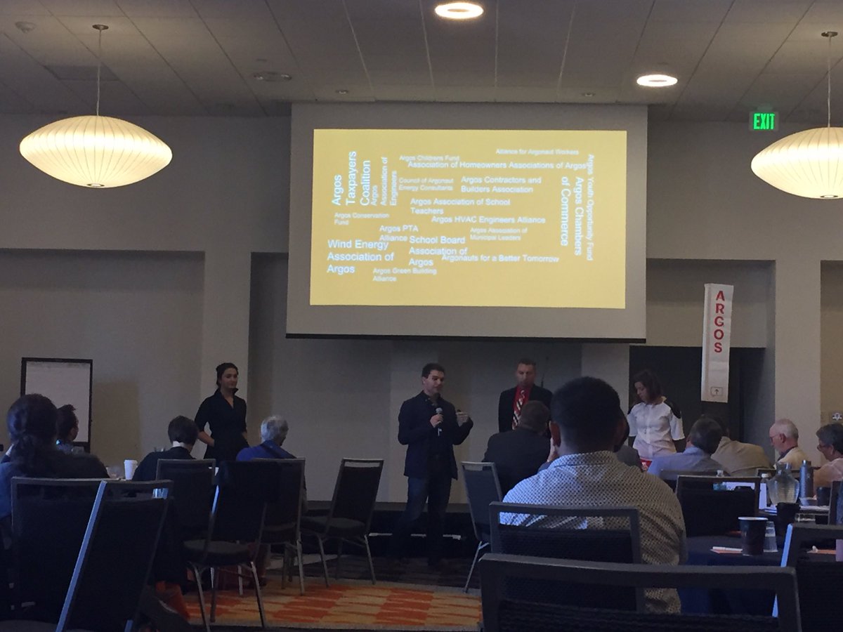 AIA_Advocacy's tweet photo. Second up to the plate this morning is Team Argos, using a PowerPoint presentation to explain their legislative plan #AIASU17 https://t.co/AjX2aWxfup
