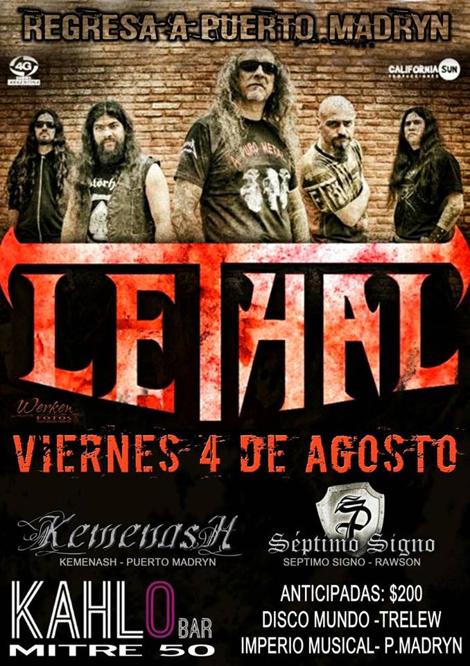 Lethalthrash's tweet photo. BUEN DIA AMIGOS LETHALES!! LETHAL VUELVE AL SUR,4 Y 5 DE AGOSTO!! NO TE LO PODES PERDER!! https://t.co/aJqr0tXE4c