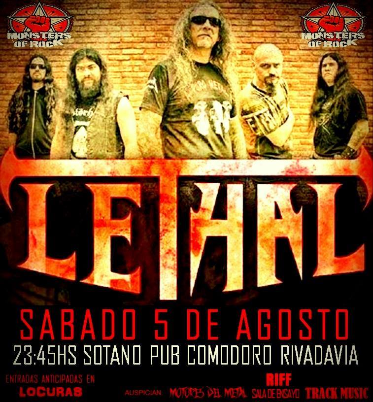 Lethalthrash's tweet photo. BUEN DIA AMIGOS LETHALES!! LETHAL VUELVE AL SUR,4 Y 5 DE AGOSTO!! NO TE LO PODES PERDER!! https://t.co/aJqr0tXE4c
