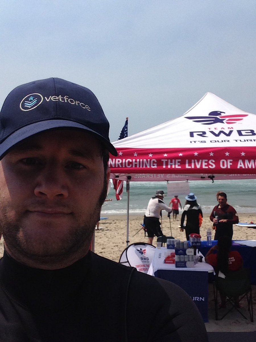 airbornejon's tweet photo. Volunteered w #teamrwb & #wavesofvalor for disabled vets surf therapy. Found another @Vetforce member thanks to hat #vetforce #Salesforce https://t.co/NWgeoEJmof