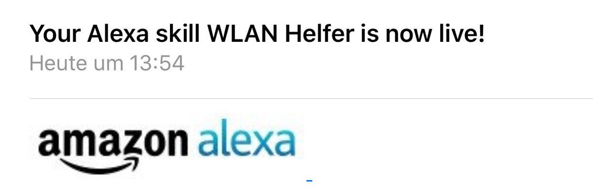 WLANHelfer's tweet photo. WLAN Helfer jetzt auch als Skill für @amazonecho - Sagt Gästen die Zugangsdaten an. Version 1 nur mit (Groß-/Klein-)Buchstaben... Rest folgt https://t.co/7igUO2SlyB