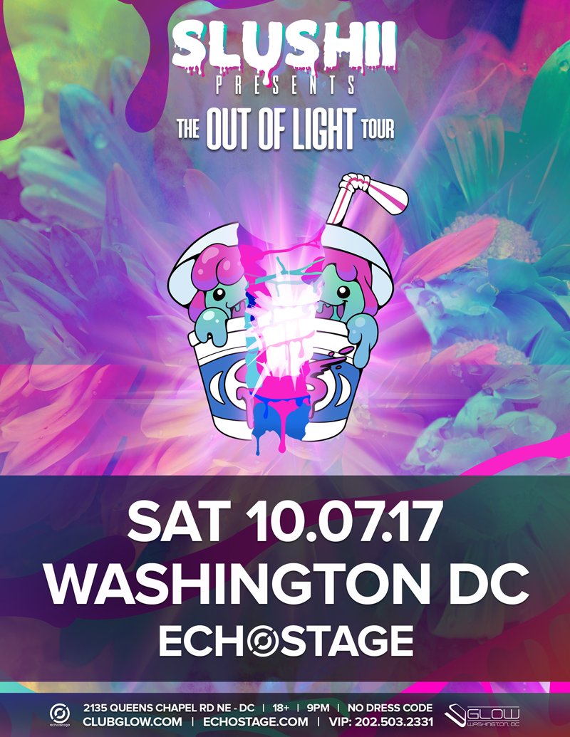 ClubGlow's tweet image. JUST ANNOUNCED:

@SlushiiMusic is bringing his #OutOfLightTour to @echostage on October 7th!

Tickets go on sale Thursday at 10am.