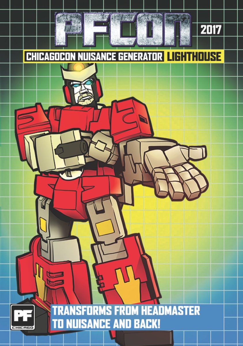 PFconChicago's tweet photo. Meet Lighthouse, the first ever #PFCON exclusive figure. This titanmaster Chicagocon comes with a new face and drives a weaponized zamboni! https://t.co/XwWzuAz1PF