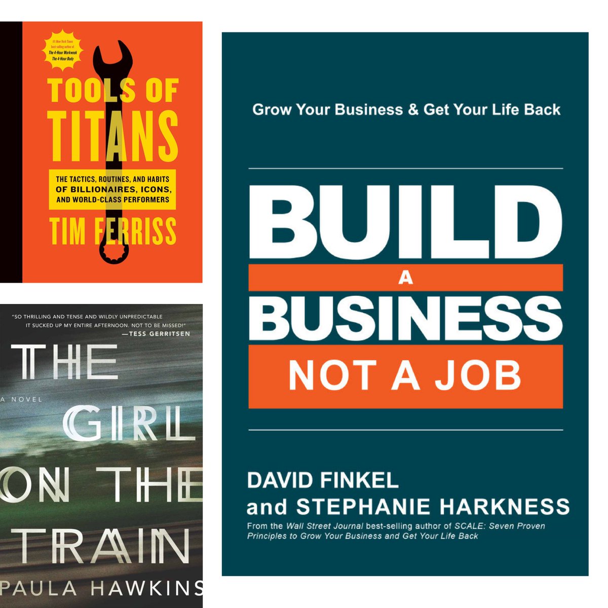 LegacyGroupLend's tweet photo. Books members of @LegacyGroupLend are reading this weekend for #fridayreads #RANDOM @DavidFinkel @PaulaHWrites @timferriss @marchoffmann https://t.co/5evckXFhC3
