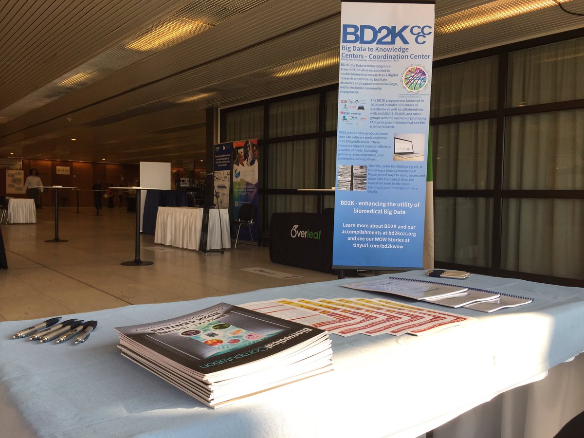 BD2K_CCC's tweet photo. We're here at #ISMB2017! Come say hello at booth 8 in the exhibition area #BD2K https://t.co/WwfJt5q5Z1
