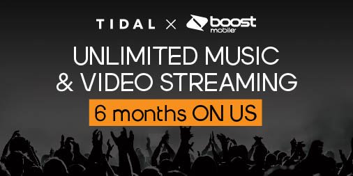 BoostMobileLOC's tweet image. Enjoy 48 million songs &amp;amp; videos + exclusive content with 6 months of @TIDALHiFi.  #TIDALXBoost