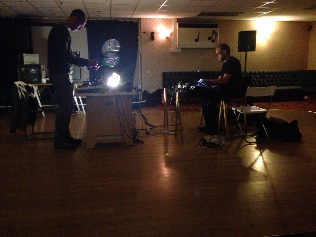BristolBEEF's tweet photo. Burkhard Beins &amp; Matt Davis soundchecking for tonight's performance @brunsw1ck_club @non__identical https://t.co/6APPBhxaHe