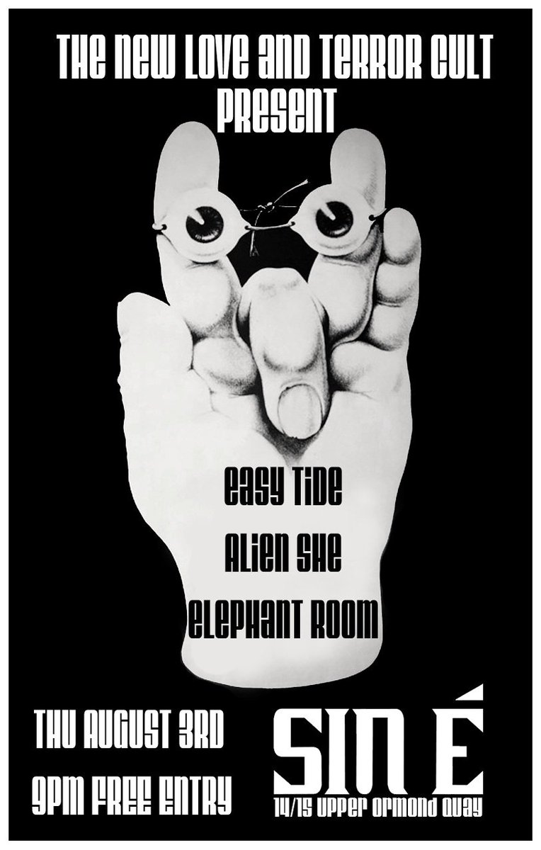 NTerrorcult's tweet photo. August 3rd at @Sin_E_Dublin  FREE ENTRY !! @EASY @easytide @AlienSheBand @irishmusicparty  #rocknroll https://t.co/I0Ud0mEZaw