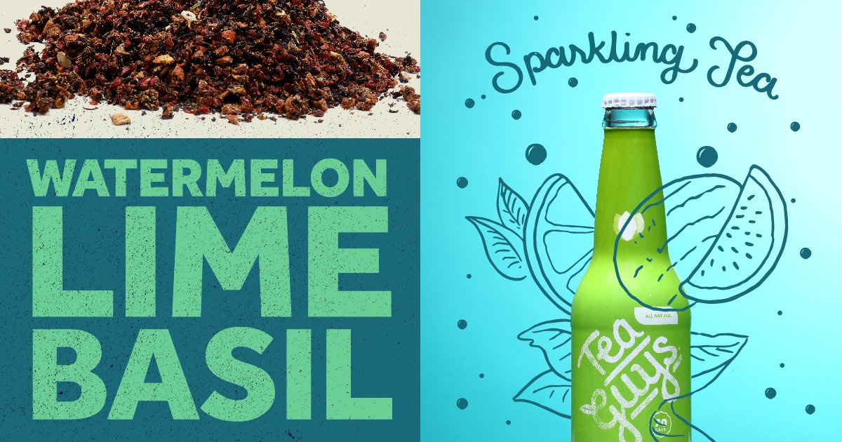 RT <a href="/TEAGUYS/">Tea Guys</a>: One of our six new varieties of #SparklingTea: Watermelon Lime Basil. Kettle-brewed and cold-pressed! #WhatTeaCanBe