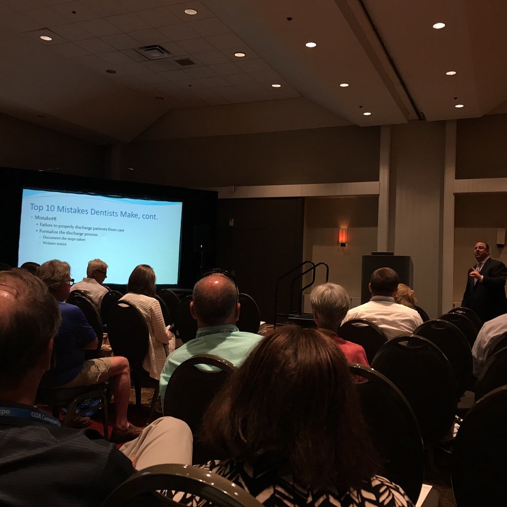 ObermanLaw's tweet photo. Really enjoyed speaking to this exceptional group on legal trends and updates in the dental profession #GDAcon #dentalevents #dentists https://t.co/8Om8I6hKhq