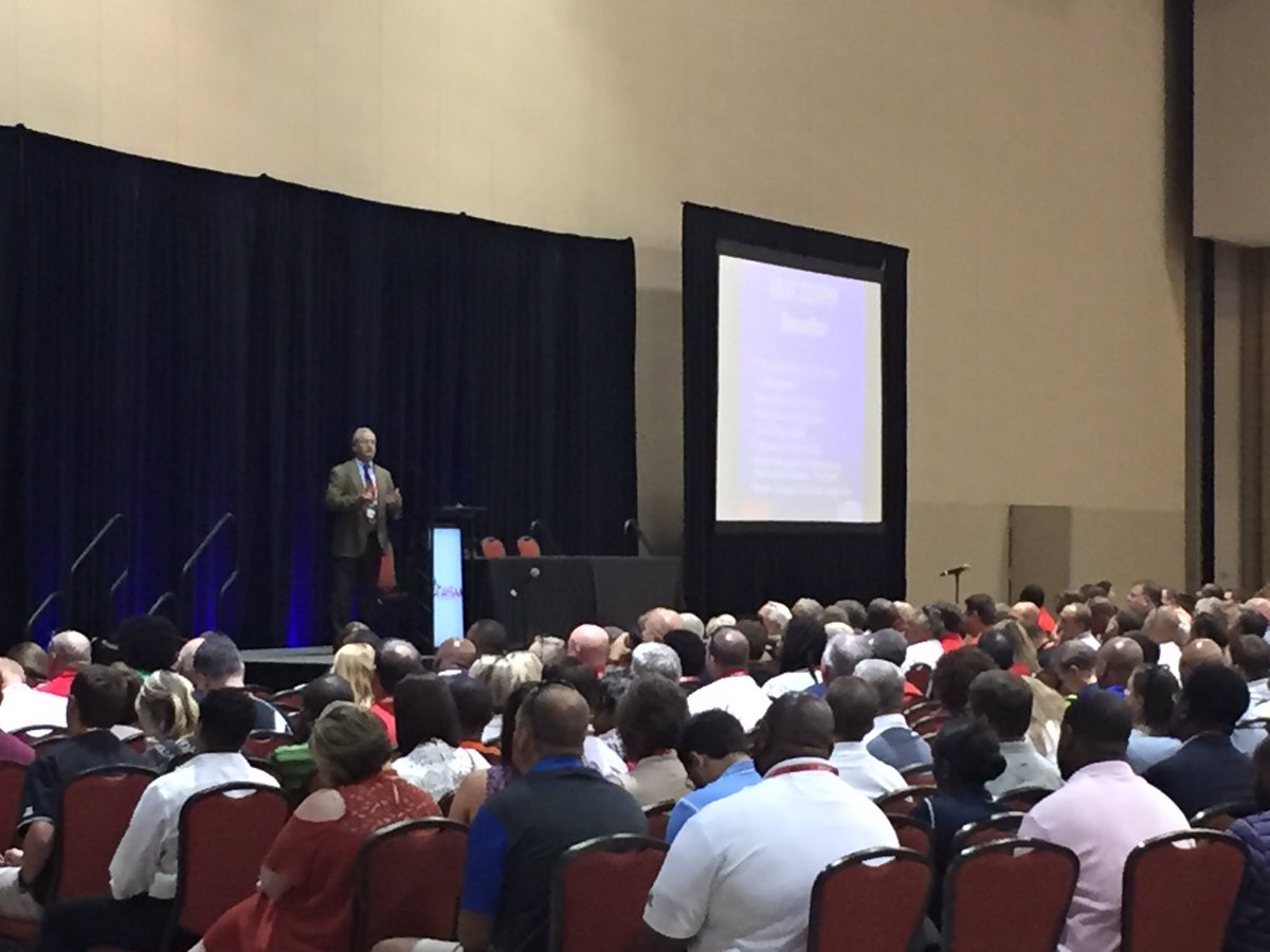 AHSAAnow's tweet photo. Dr. Robinson addresses the membership and gives them the Medical Update for 2017-18 at #2017SC https://t.co/G3R0dsp8H8