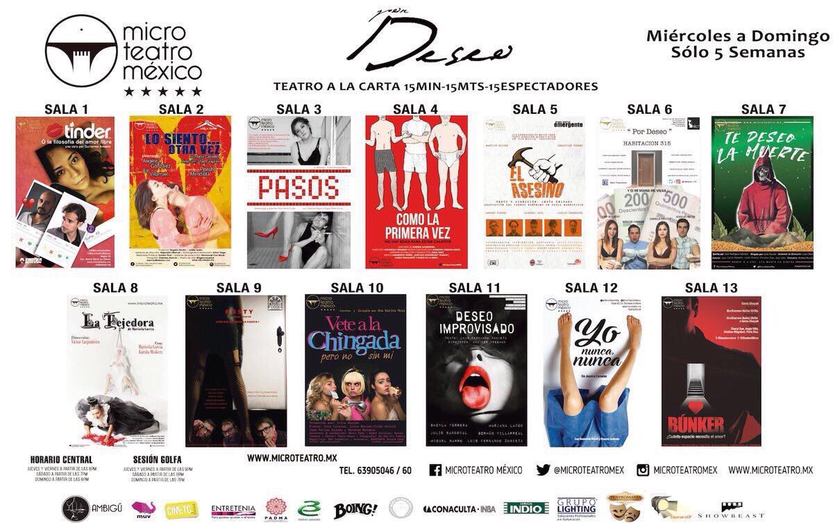 luzefante's tweet photo. No es broma #PorDeseo termina este fin de semana en @MicroTeatroMex así que en la SALA7 te esperamos para que te diviertas! Elige tu combo! https://t.co/6vZCeX9ZYt
