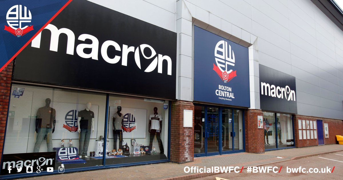 OfficialBWFC's tweet photo. 🕘 Don't forget - Bolton Central is open 10am until 4pm on Sunday for fans to buy #BWFC's 2017/18 away shirt ⏩ https://t.co/qqHd5g8H2B 🐘🏰 https://t.co/Ph67wTv9zN