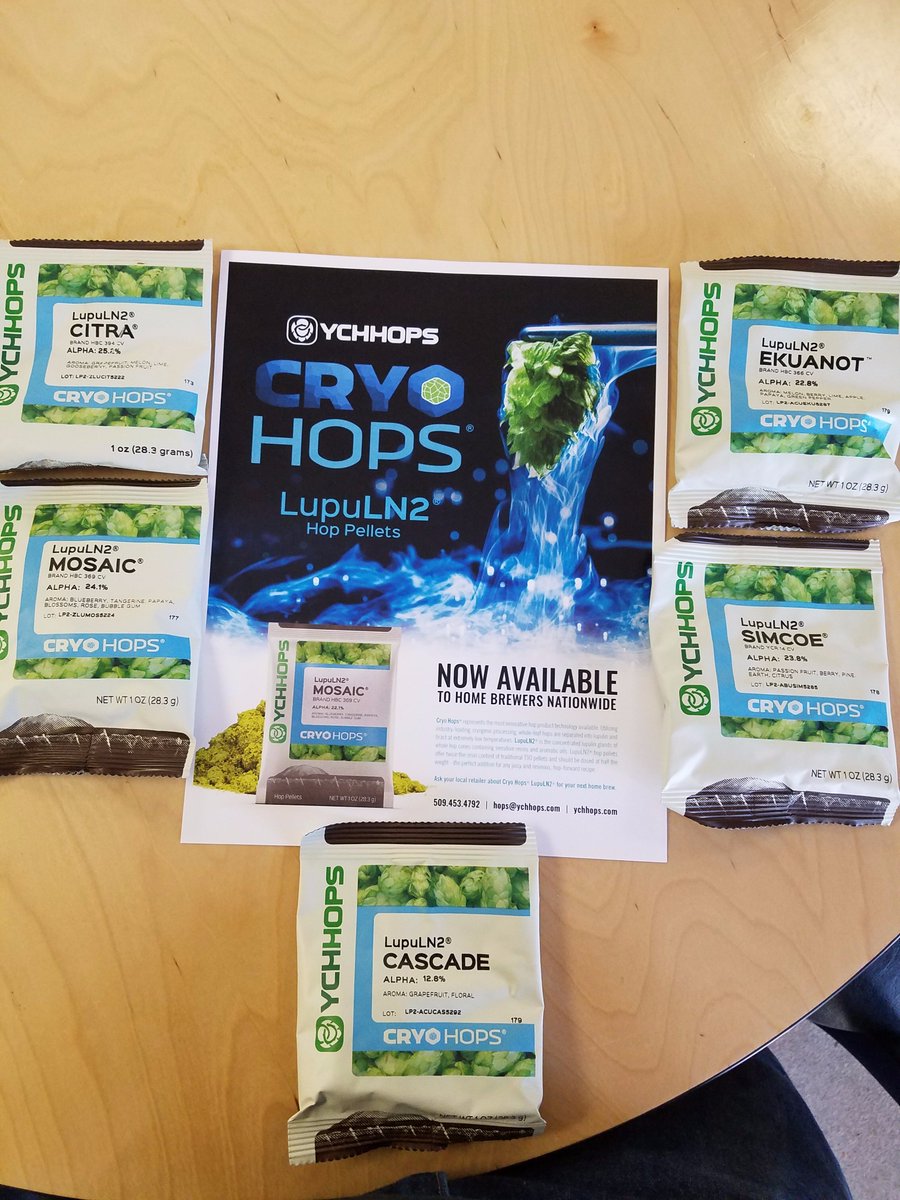 BullCityBrew's tweet photo. Want more hop flavor with less hop loss? @YCHHOPS #CryoHops are now in stock: twice the flavor, half the plant! #CraftYourCraft #homebrew https://t.co/zNIvZevQfx