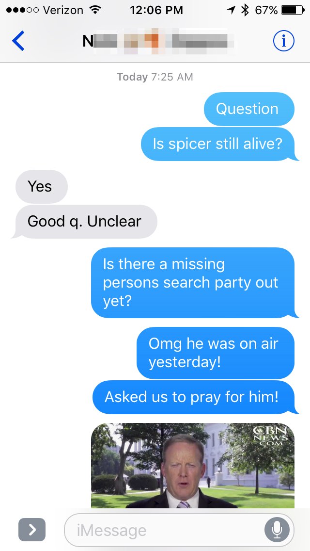 schwam_z's tweet photo. My spidey senses were tingling this morning. 🕷️🕷️ #SeanSpicer #backtopacking https://t.co/d7LVwX7gt5