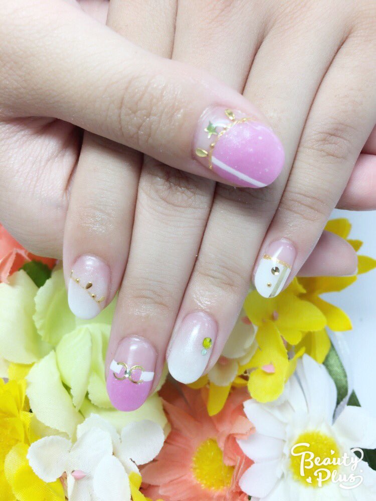 ナイスネイル池袋 Ar Twitter キャラクターモチーフネイル アイドルマスターシンデレラガールズ 星井美希 ルミナスピンクのカードのお衣装をイメージしてオフィスでも大丈夫な落ち着いたカラーのデザインに仕上げました ご来店ありがとうございました