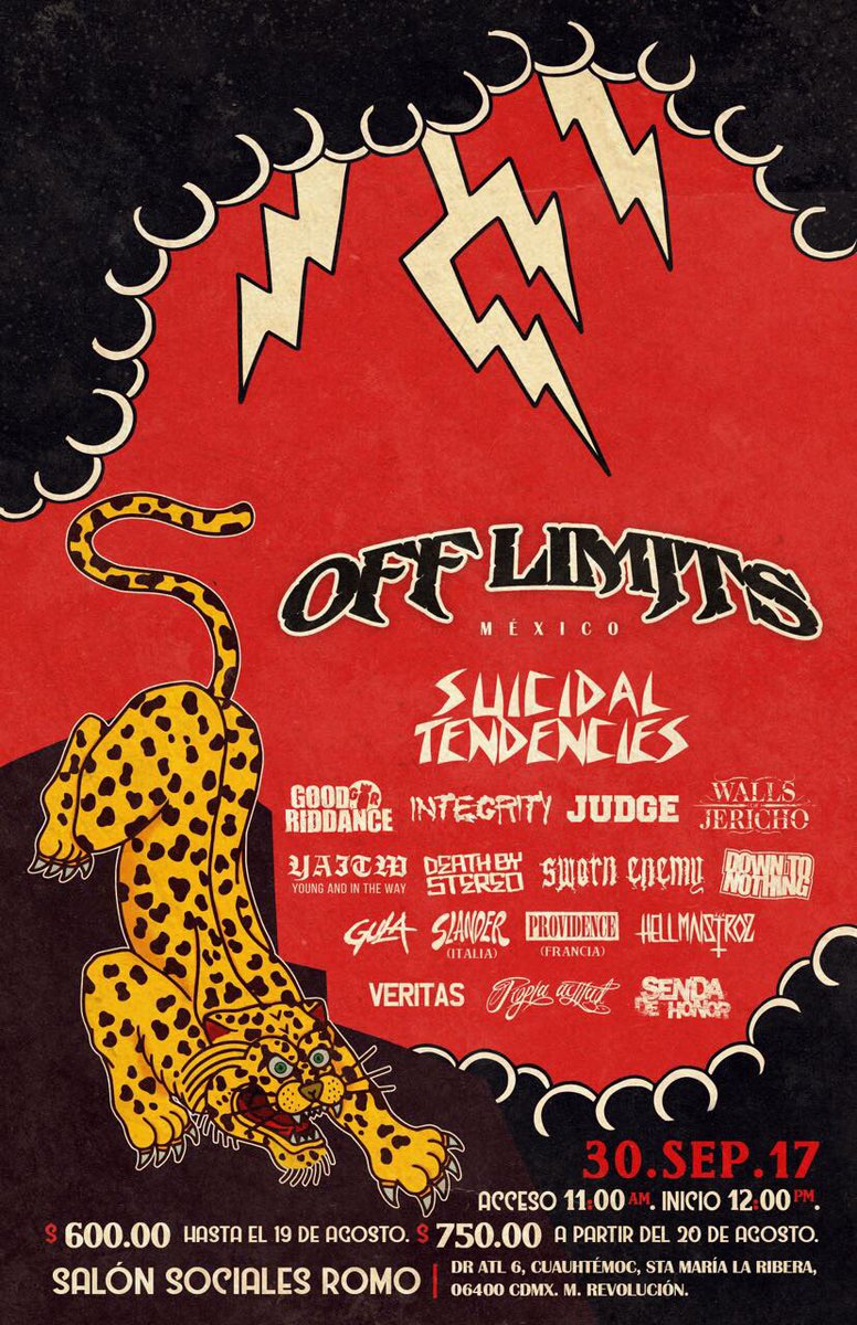 OfflimitsMx's tweet photo. Les recordamos el cartel de este año #offlimitsmx 30 de Septiembre #diy #puercords https://t.co/0LNz4Ss6lC