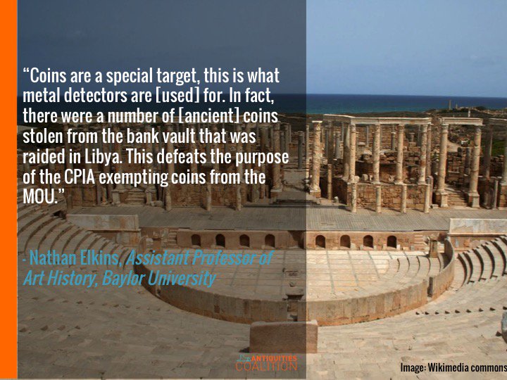 CombatLooting's tweet photo. #ICYMI @NTElkins had some strong comments in support of the Libyan MOU request at the #CPACommittee hearing on Wednesday. https://t.co/h6QDzQAkzO