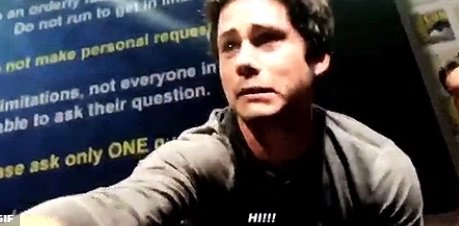 Dylan was almost crying at the end of the panel but he still didn't want to leave without saying hi to the fans