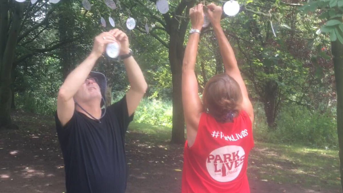 Adding our memories &amp; wishes to the Fletcher Moss memory tree #loveparks #parklives # #memorytree #wishes