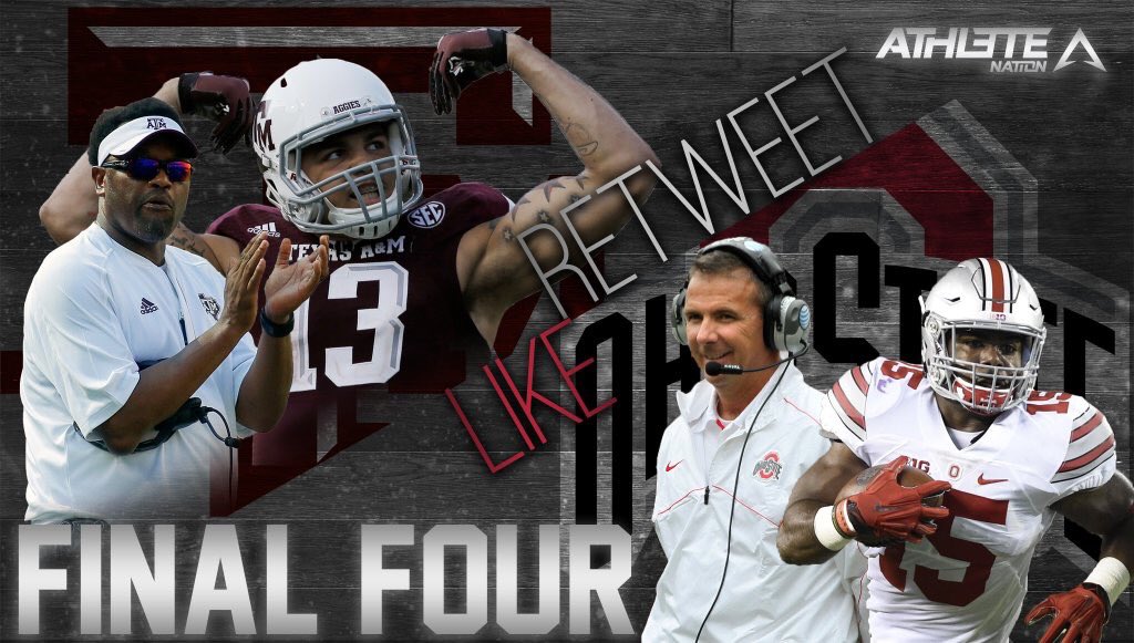 AthleteNation's tweet image. BEST COLLEGE FAN BASE

•Final Four•

RT for Texas A&amp;amp;M
Like for Ohio State