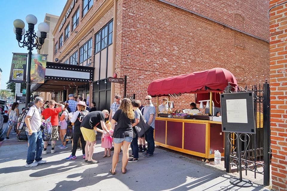 There's a lot to see this weekend! Stop by our Grab-n-Go cart outside #hortongrandhotel #comiccon #sandiego #gaslampquarter