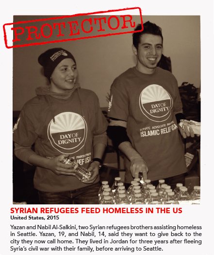 IAYProtector's tweet photo. Syrian refugees feed homeless in the US #RefugeesWelcome #Protectors #BetterTogether https://t.co/9Abw8ZCNjg