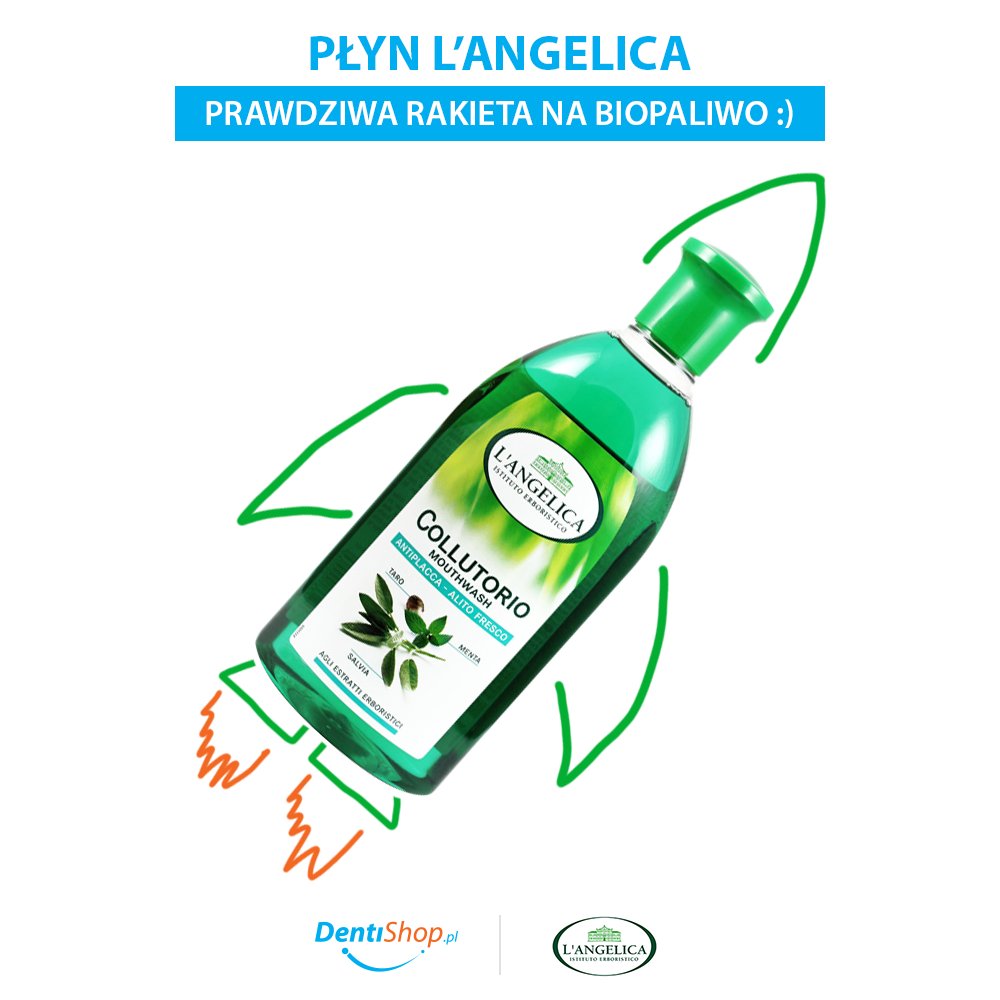 DentiShop's tweet photo. Płyn #LAngelica to rakieta napędzana na biopaliwo z ekstraktów ziołowych. Kup bilet na planetę #Zdrowie już teraz: 💚 https://t.co/sPP4tyyxMP https://t.co/qr2TvP9LB7