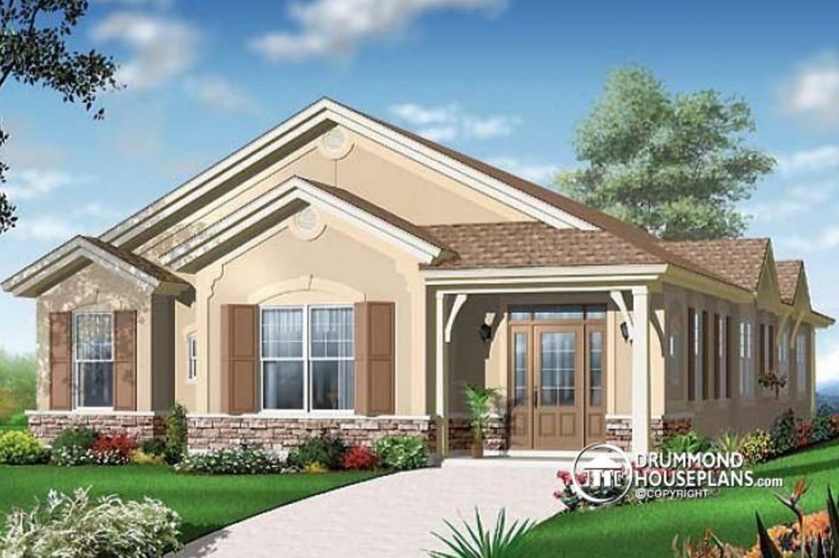 4 bedroom mediteranean with 2 living rooms and rear entry garage # 3250 

drummondhouseplans.com/house-plan-det…