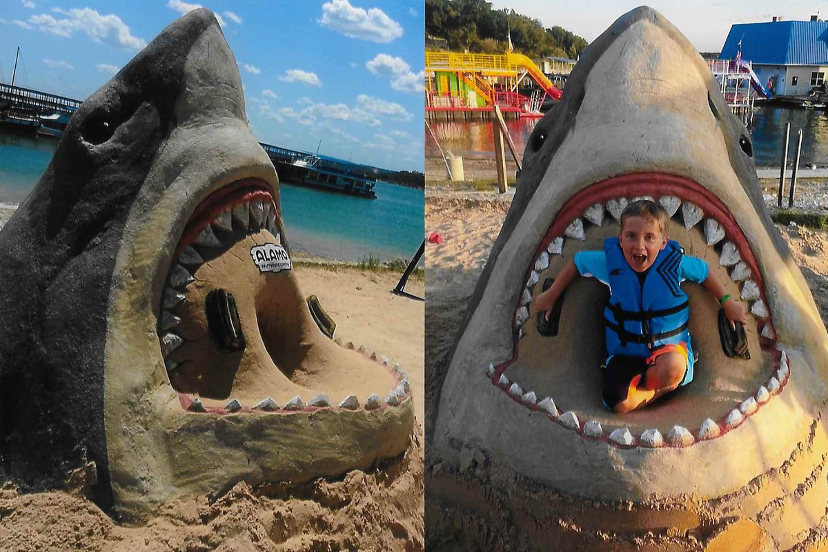 HillCountryNws's tweet photo. Q&amp;A: Joaquin Cortez, the sand sculpture artist behind the JAWS sand sculpture at Volente Beach Waterpark https://t.co/H4s0RQfAdU https://t.co/BJm3A6ykza