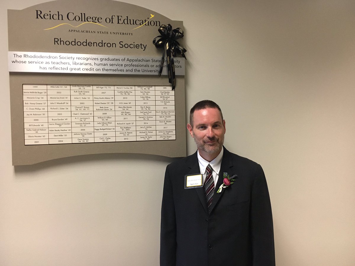 NCMEA's tweet photo. @NCMEA President's @conductord name on the recognition wall @appstate https://t.co/SQoH9c4ZJw