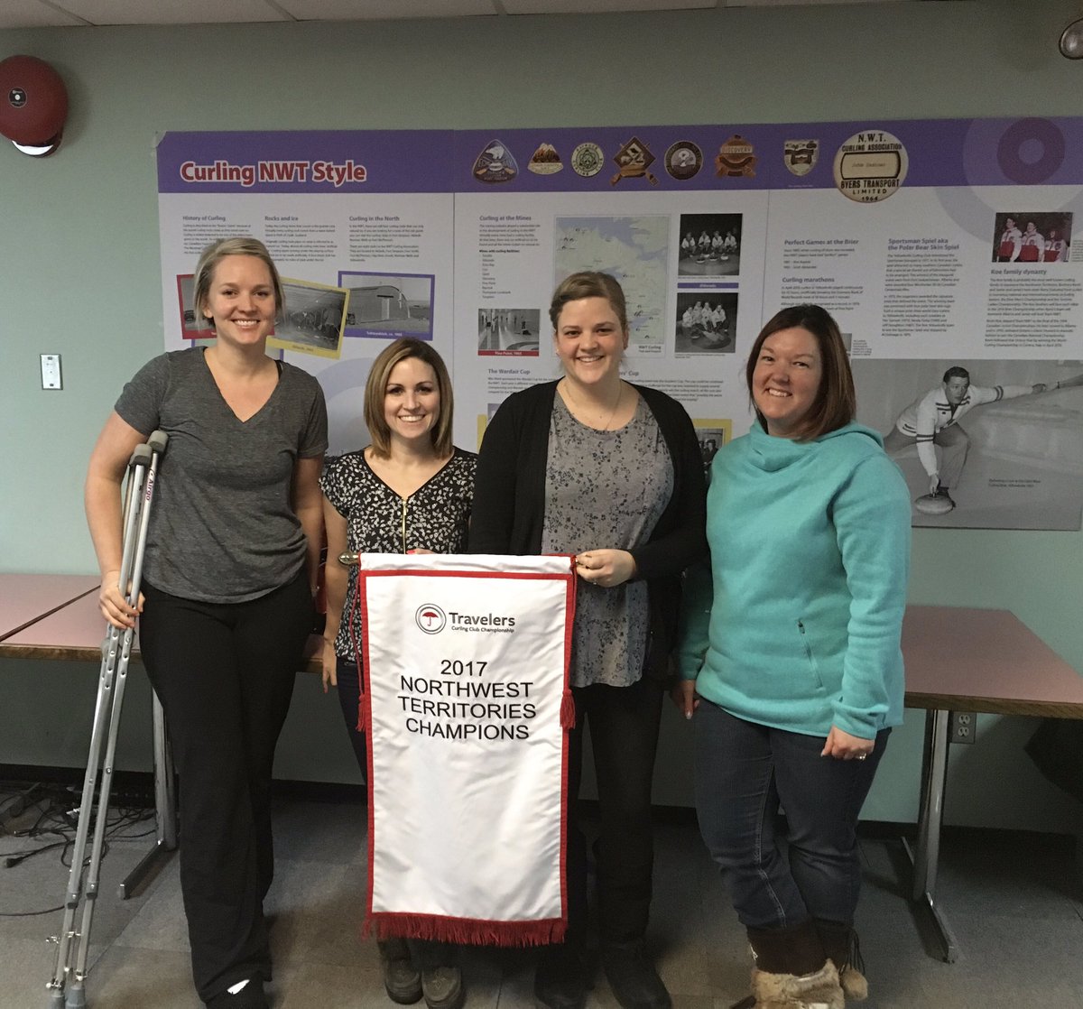 TeamStabel's tweet photo. 2017 NWT Women's Travelers Champions. Here we come Kingston!! #TEAMASHAM #NWTcurling #yzf https://t.co/XJMUxJwDLg