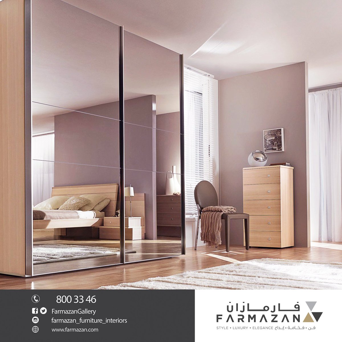 FarmazanGallery's tweet photo. Did you know that having #mirrors as your #closet shutters can give the illusion of a more spacious room?!#farmazan #closets #closet_design https://t.co/BNXpFCs6tK