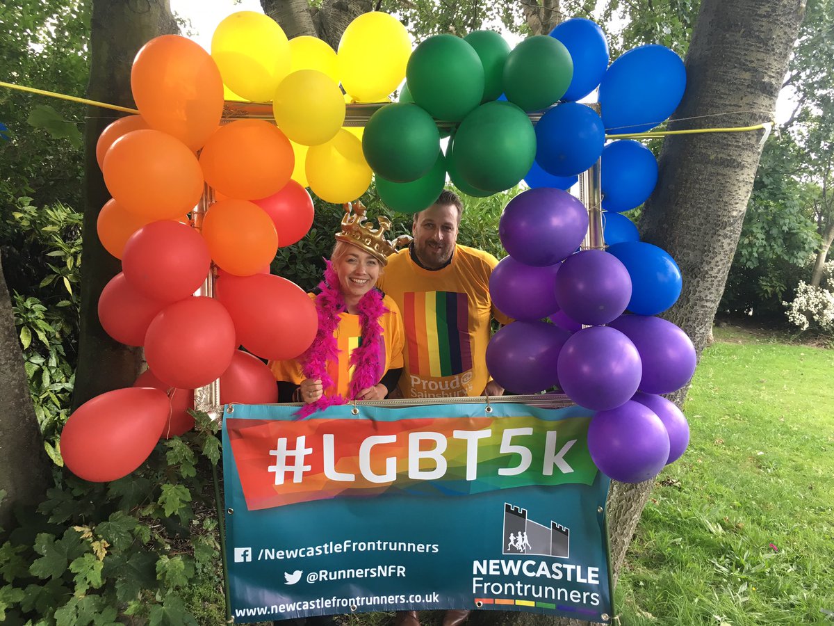 RunnersNFR's tweet photo. Thank u @Ejn335 #sainsburysvolunteers arriving in force for the #lgbt5k &amp; christening this years #photobooth https://t.co/lvcrjaIsw5