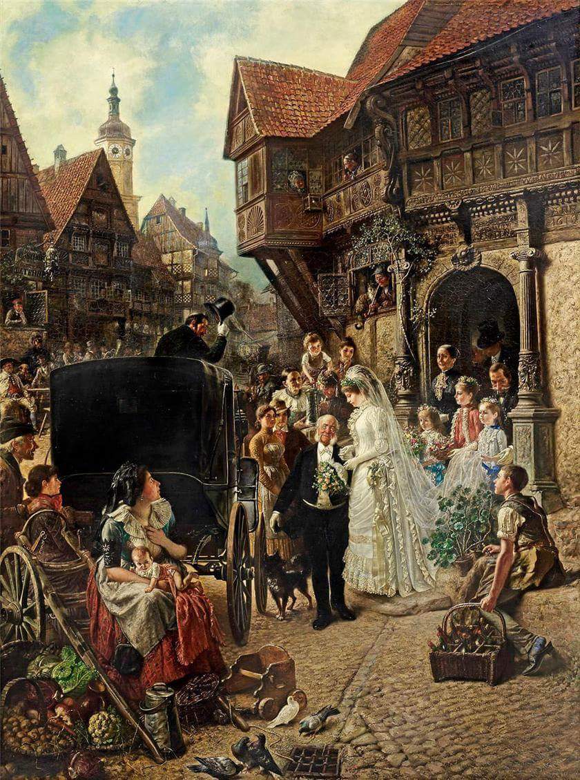 “I drank to drown my sorrows, but the damned things learned how to swim. F Kahlo”

🎨 Uncle's Wedding

👨‍🎨 Conrad Beckmann (German 1846-1902)