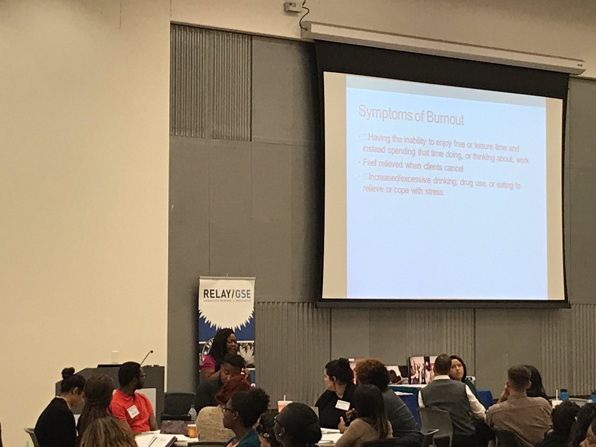 RelayHouston's tweet photo. Hearing from Dr. Antoinette Wilson from @LegacyCommunity Health about how to stay healthy as a new #teacher - #avoidburnout #selfcare https://t.co/fyCA4TP5VT