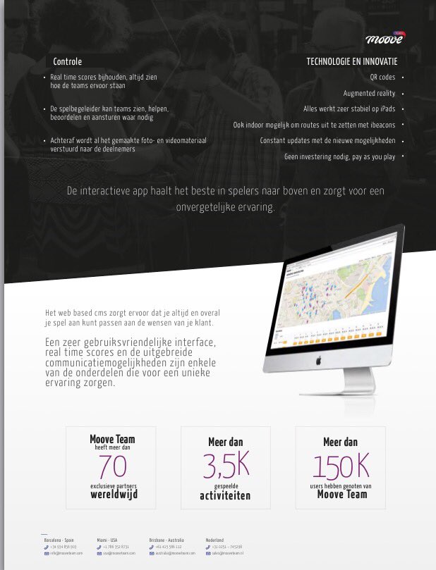 #Eventbureaus: De meest uitgebreide, betrouwbare app om citygames, rondleidingen en quizzen te maken is MooveTeam.nl