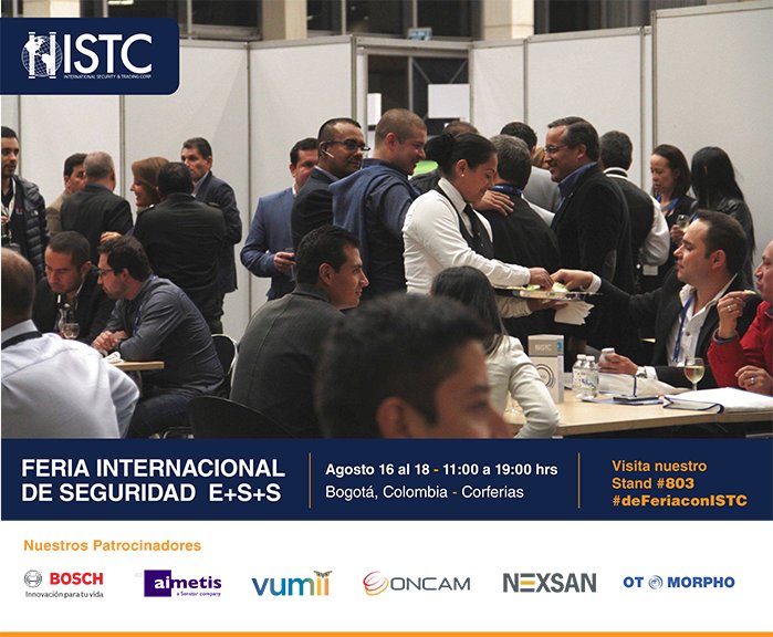 ISTC_Corp's tweet photo. En este #ViernesSocial te invitamos a la Feria de Seguridad ESS en Bogotá Colombia del 16 al 18 de agosto, no te lo pierdas! #deFeriaconISTC https://t.co/cKd9d9u0Fh