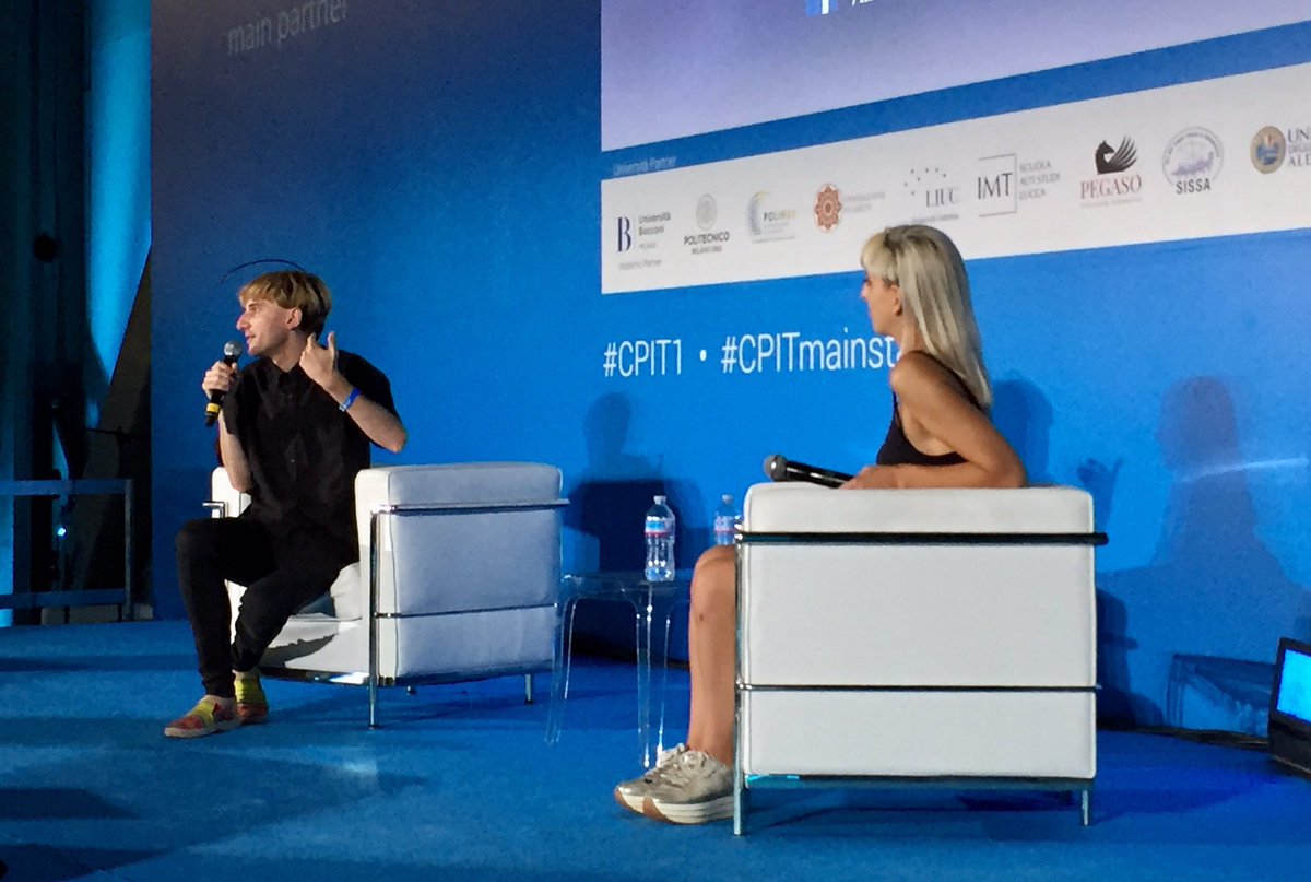 ElfoPicchiotini's tweet photo. The renaissance of our species. @moonribas @NeilHarbisson  explains what is life by cyborg,  Something astounding #CPIT1 #socialreporters https://t.co/IzqN0cVJuC