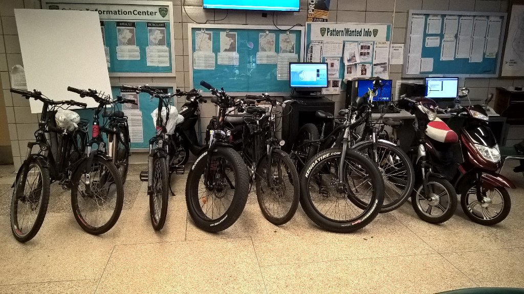 NYPD76Pct's tweet photo. #76Pct NCOs making our streets safer by seizing illegal electric bikes &amp; bikes that were being ridden recklessly https://t.co/O9A06CPD3r
