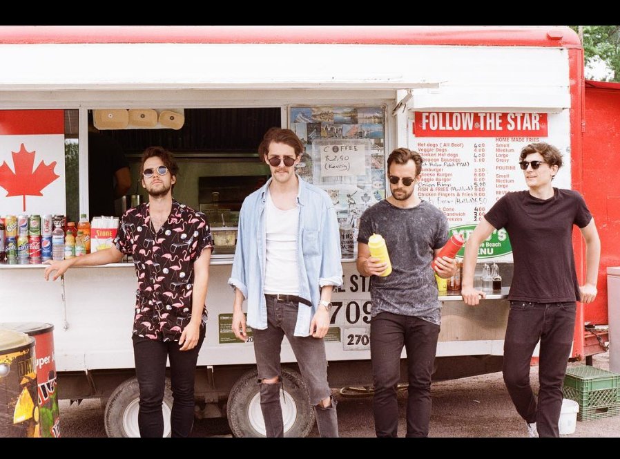 ROMES_band_fans's tweet photo. Nick making food decisions while everyone's busy with posing is my spirit animal for LIFE #takeemboth https://t.co/NET4QfaNay