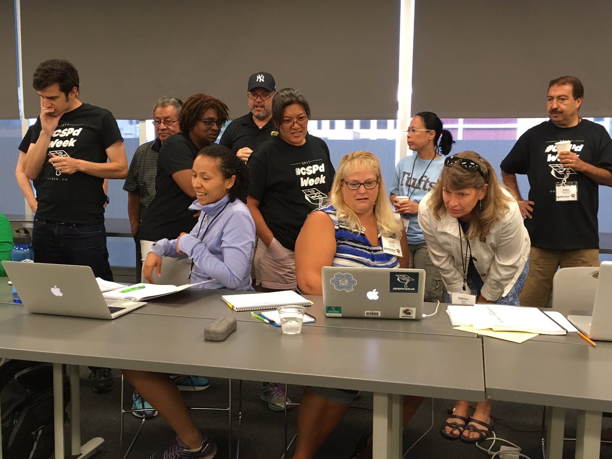 Youndtsmith's tweet photo. Bootstrap:Reactive teachers sharing the plethora of games/animations they created in just 4.5 days at #cspdweek https://t.co/NPEXrLLOVl