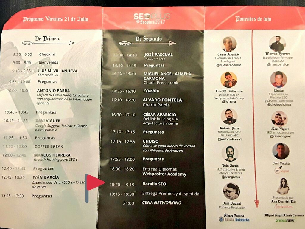 Kustomia's tweet photo. En plena Batalla SEO en el #SEOPLUS2017...¿Quién ganará? https://t.co/bH3a0cQ0Z3